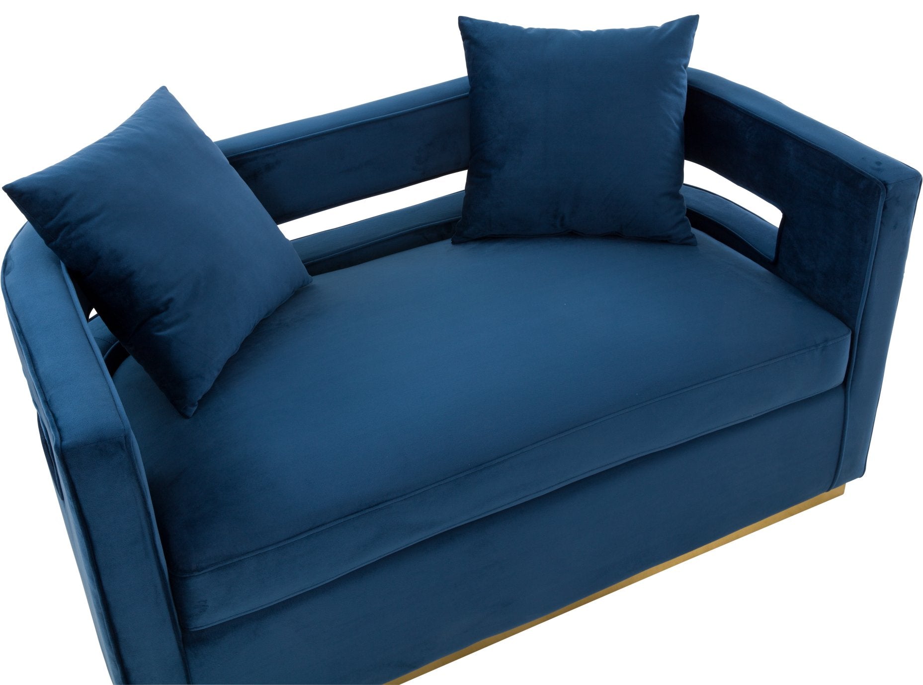 VIG Furniture Modrest Wells Blue Velvet Loveseat