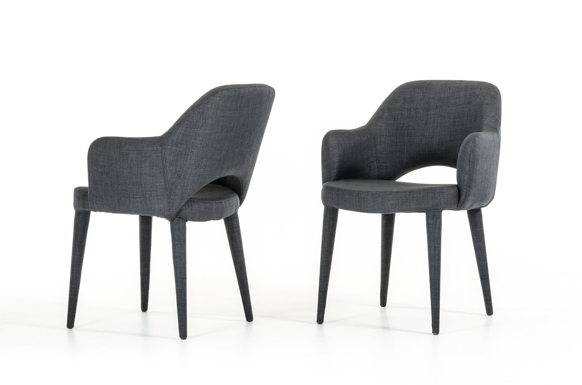 VIG Furniture Modrest Williamette Dark Grey Fabric Dining Chair
