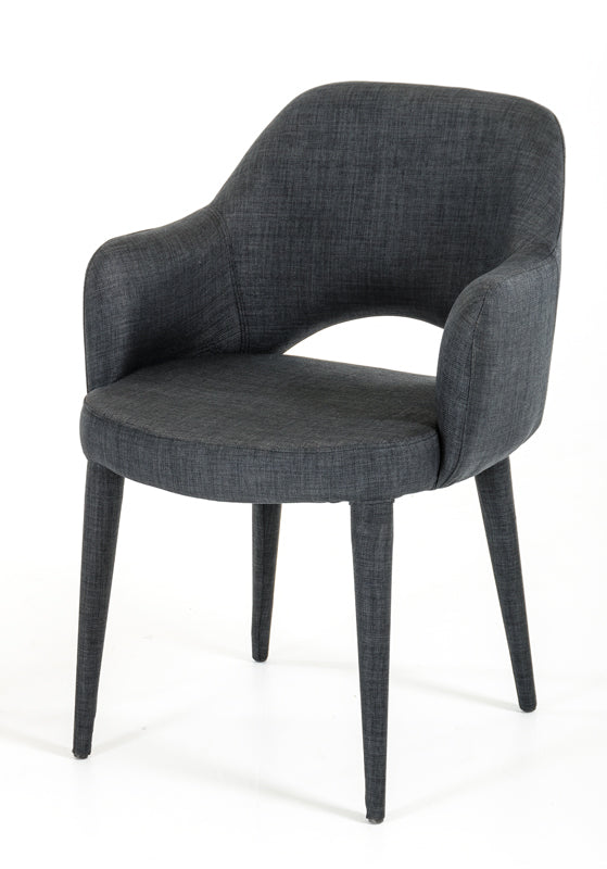 VIG Furniture Modrest Williamette Dark Grey Fabric Dining Chair