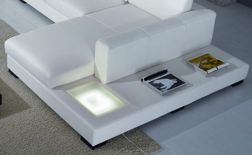 VIG Furniture Divani Casa T35 Bonded Leather Sectional Sofa Light